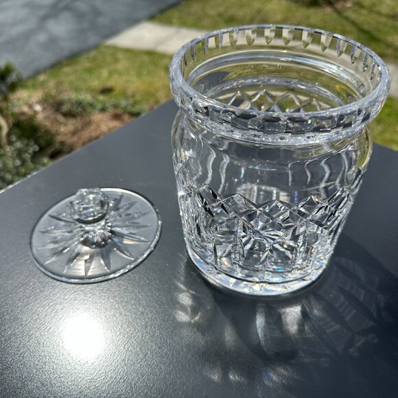 #6034 WATERFORD CRYSTAL LISMORE BISCUIT BARREL WITH LID - Picture 1 of 11